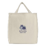 Love Border Collie embroidered bags
