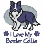 Love Border Collie embroidered shirts