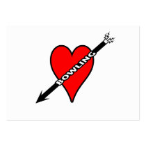 Love Bowling Heart Business Card Template