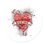 Love Boxing Round Sticker