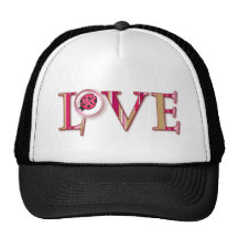 LOVE BUG BUBBLE & STRIPES by SHARON SHARPE Hat
