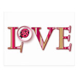 LOVE BUG BUBBLE & STRIPES by SHARON SHARPE Post Cards