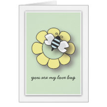 Love Bug Bumble Bee Greeting Card