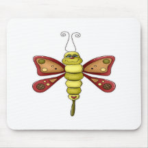 Love Bug Butterfly Mouse Mat