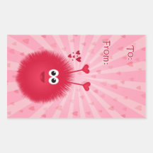 Love Bug Gift Labels Rectangular Stickers