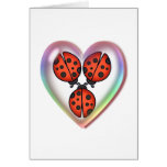 LOVE BUG & HEART BUBBLE by SHARON SHARPE Greeting Card
