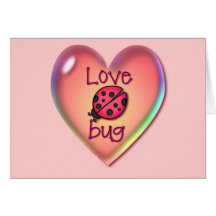 LOVE BUG & HEART BUBBLE by SHARON SHARPE Cards
