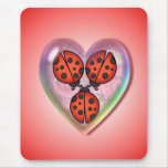 LOVE BUG & HEART BUBBLE by SHARON SHARPE mousepads