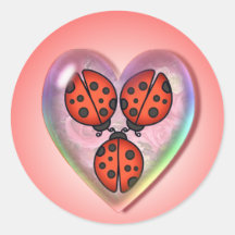 LOVE BUG & HEART BUBBLE by SHARON SHARPE Sticker