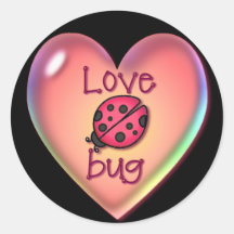 LOVE BUG & HEART BUBBLE by SHARON SHARPE Stickers