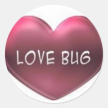 love bug heart stickers
