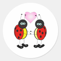Love Bug Ladybug Cartoon Sticker