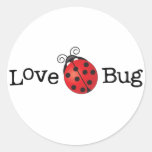 Love Bug - Ladybug Round Stickers