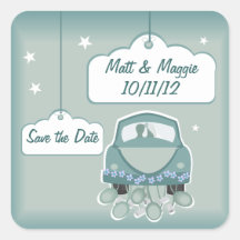 Love Bug Save the Date Stickers