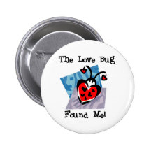Love Bug Valentine Tshirts and Gifts Pinback Button