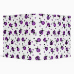 Love Bugs Purple Ladybugs 3 Ring Binders