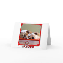 Love Bulldogs greeting cards