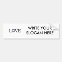 LOVE -- BUMPER STICKERS