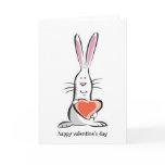 Love Bunny Valentine Greeting Card