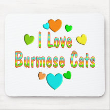 Love Burmese Cats Mouse Pad