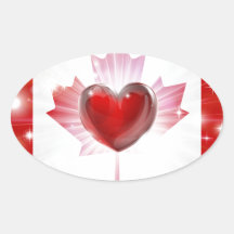 Love Canada flag heart background Stickers