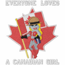 Love Canadian Girls Embroidered Shirt