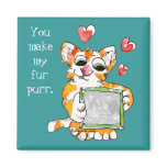 Love Cat With-Your-Photo Magnet Valentine