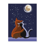Love cats postcard