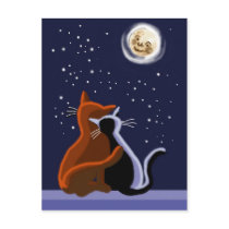 Love cats postcard