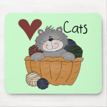Love Cats Tshirts and Gifts Mousepad