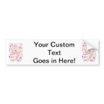 Love Cherish Adore Red and Purple Collage Bumper Stickers