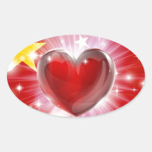 Love China flag heart background Sticker