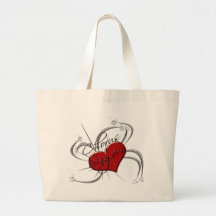 Love Chorus Singers Heart Tote Bags