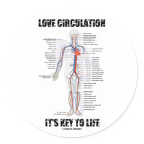Love Circulation It's Key To Life Stickers