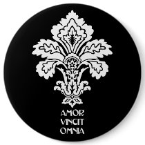 Love Conquers All (black-white) Pin