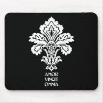 Love Conquers All (black-white) Mouse Mat