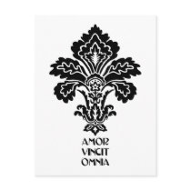 Love Conquers All (black-white) Post Cards