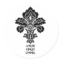 Love Conquers All (black-white) Stickers