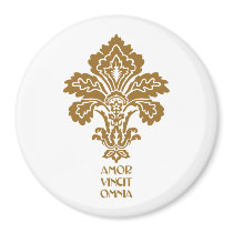 Love Conquers All (brown) Magnets