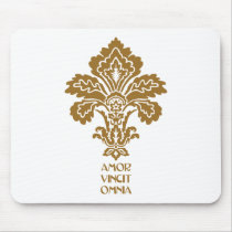 Love Conquers All (brown) Mouse Pad