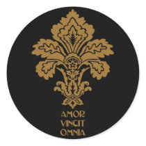 Love Conquers All (brown) Sticker