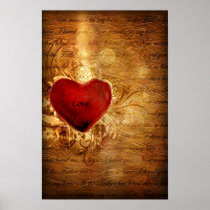Love Conquers All (Heart Art Poster)