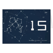 Love Constellation Table Number Card