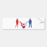 love couple icon bumper stickers