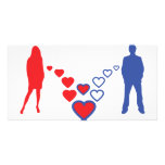love couple icon custom photo card