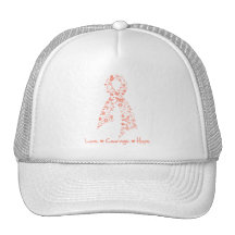 Love Courage Hope Butterfly - Endometrial Cancer Hats