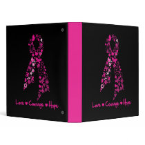 Love Courage Hope Butterfly Ribbon - Breast Cancer