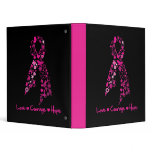 Love Courage Hope Butterfly Ribbon - Breast Cancer binders