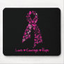 Love Courage Hope Butterfly Ribbon - Breast Cancer