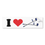 Love Crutches Bumper Sticker bumper stickers